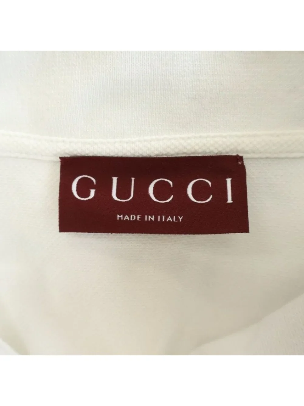 Gucci Collar Logo S Polo Color Short Sleeve Shirt White